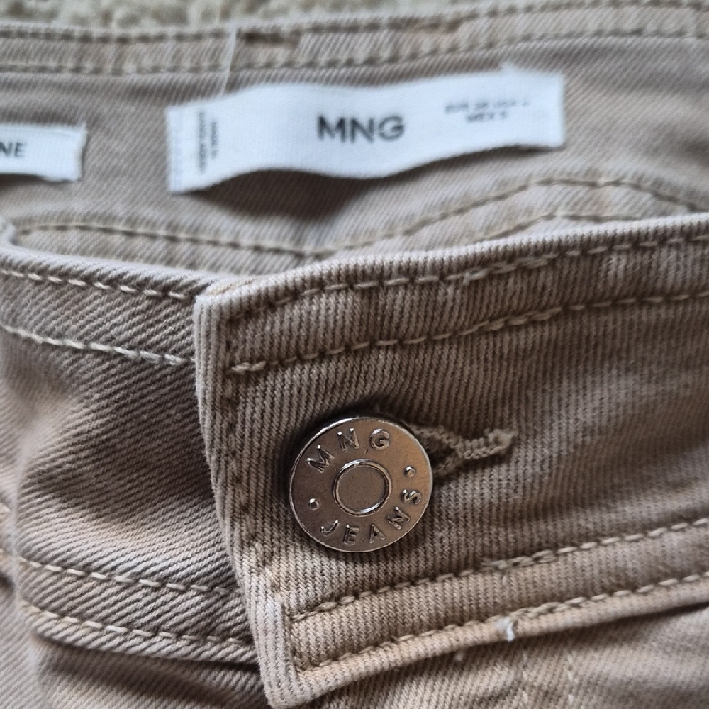 Mango Women's Cropped Tan Jeans - Picture 5 of 7